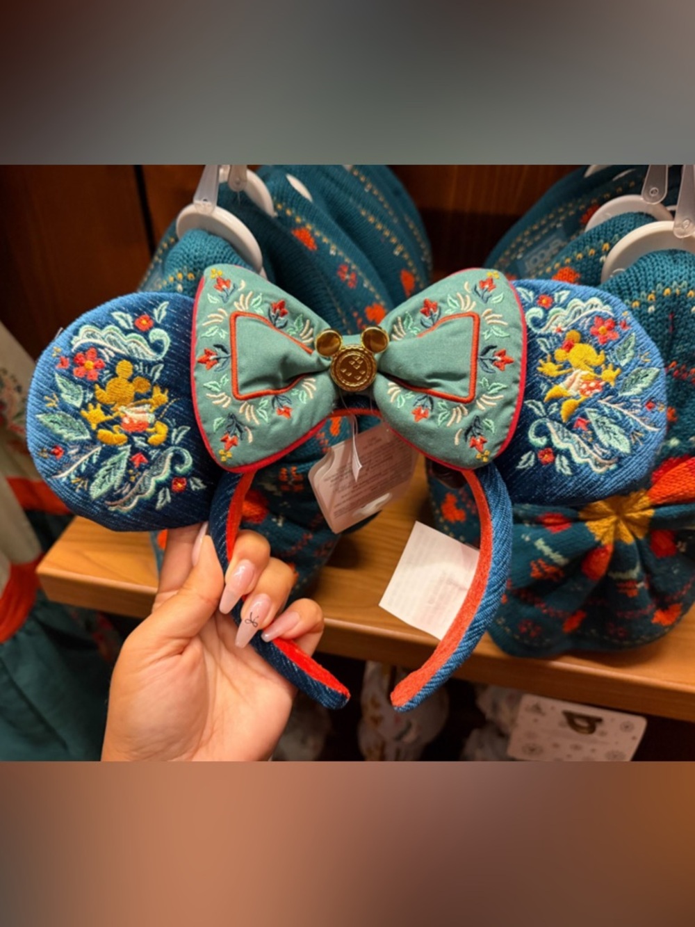 Disney Parks 2026 Epcot Norway Mickey Minnie Spaceship Earth Charm Ear Headband